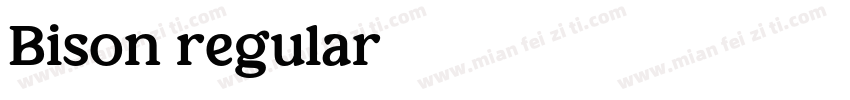 Bison regular字体转换